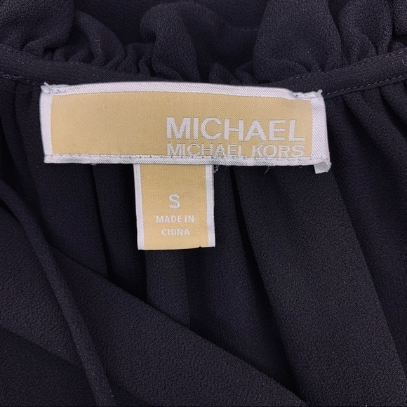 MICHAEL Michael Kors Black Chiffon Blouse Top - Picture 6 of 8